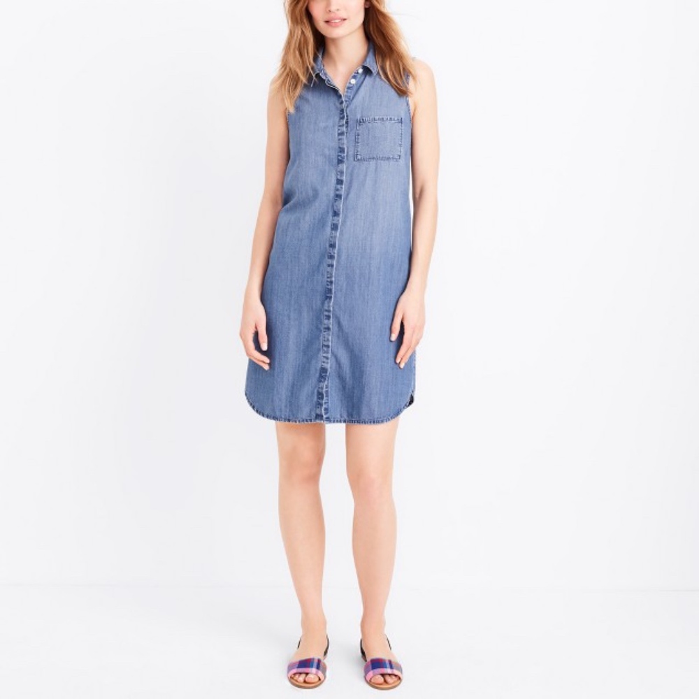 J.CREW Sleeveless Denim Dress Tencel - super soft!